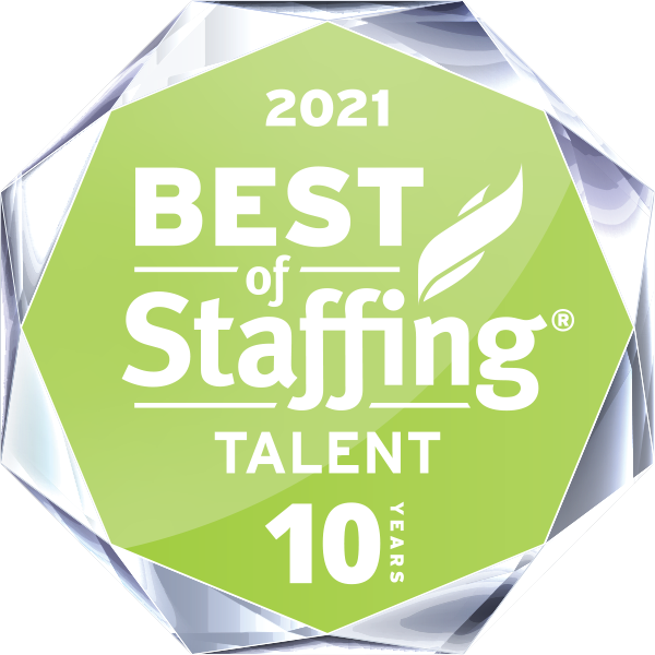 2021 Best of Staffing Talent 10 Year Diamond